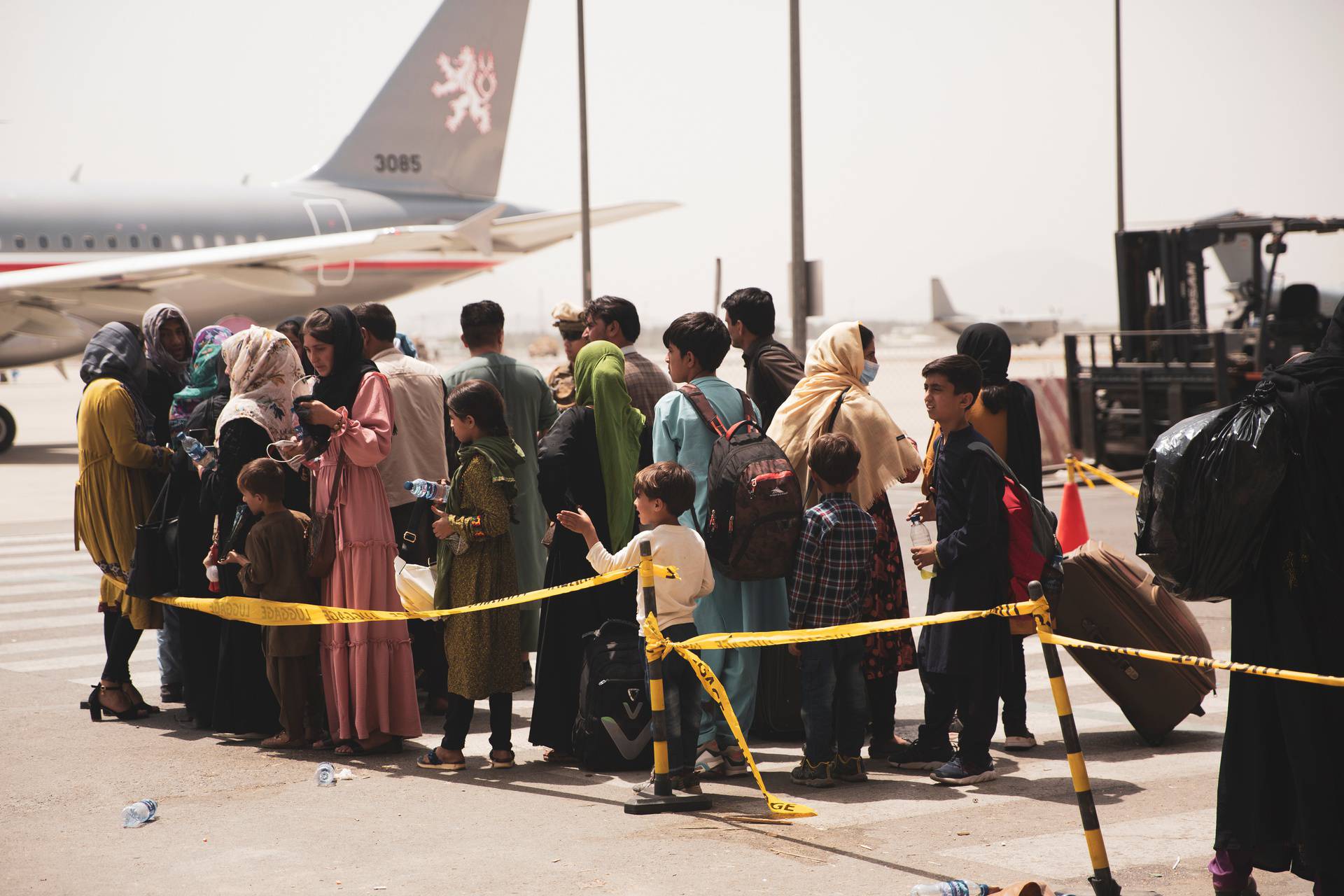 Evacuation at Hamid Karzai International Airport