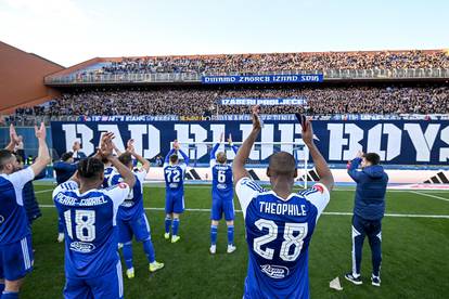 Zagreb: Slavlje igrrača GNK Dinamo nakon što su pobijedili Rijeku s 1:0