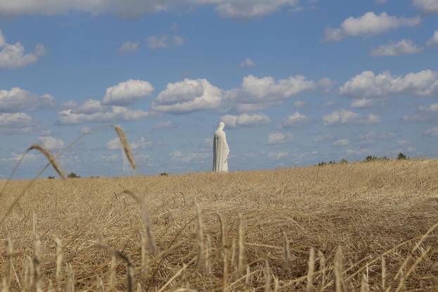 Gigantic Statue of the Virgin Mary in a Polish Province