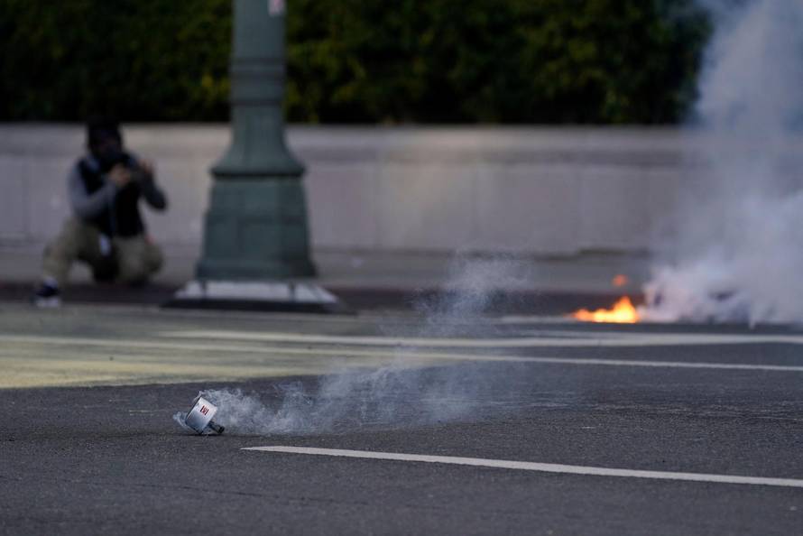 Protest against federal immigration sweeps, in Los Angeles