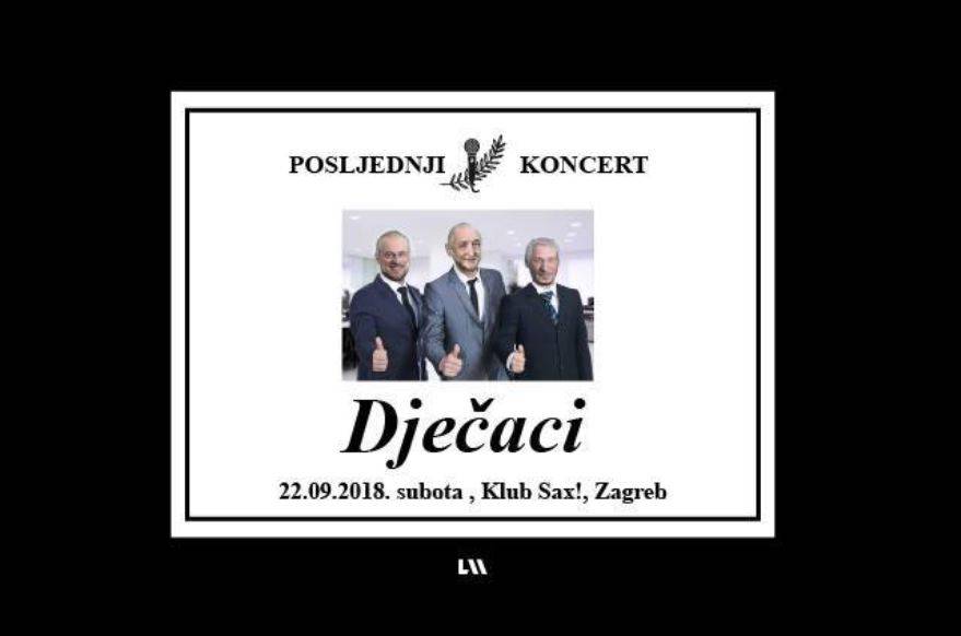 Objavili osmrtnicu: Dječaci su najavili svoj posljednji koncert