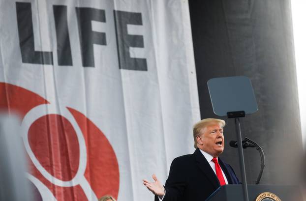 U.S. President Trump addresses the 47th annual March for Life in Washington