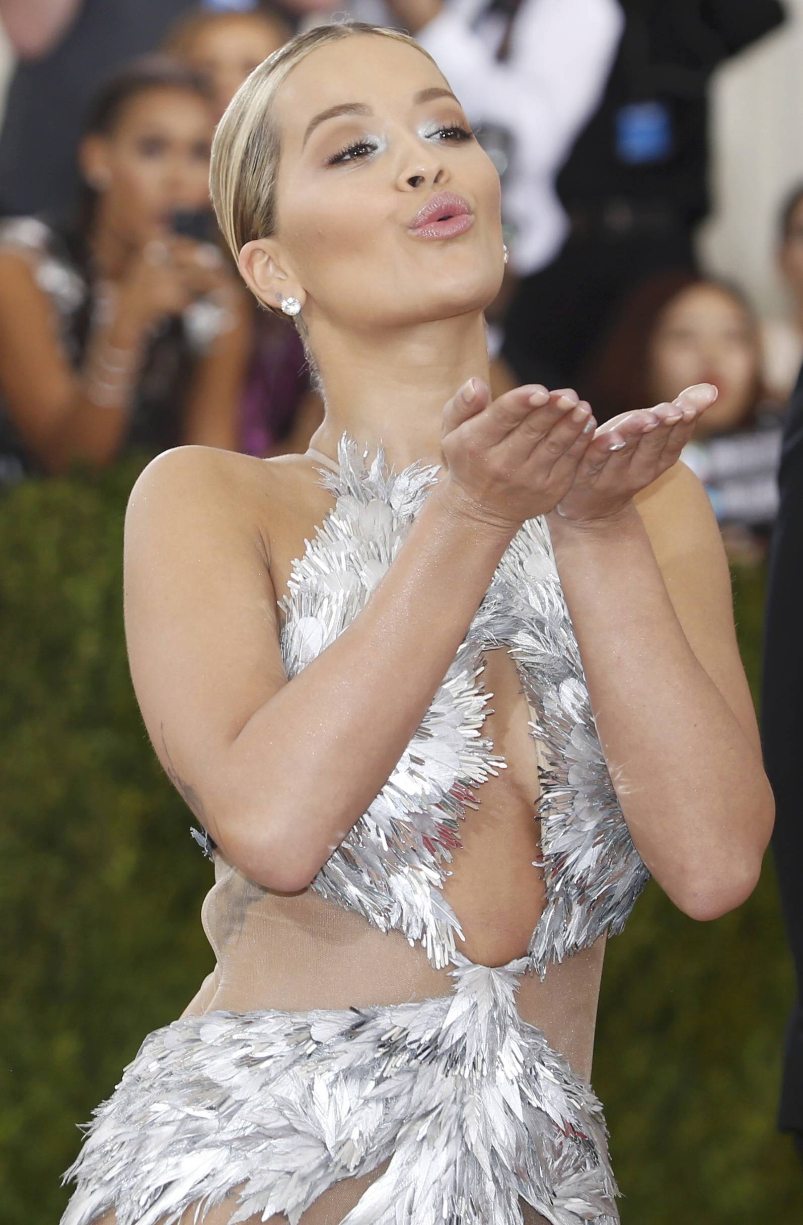 Singer Rita Ora arrives at the Met Gala in New York