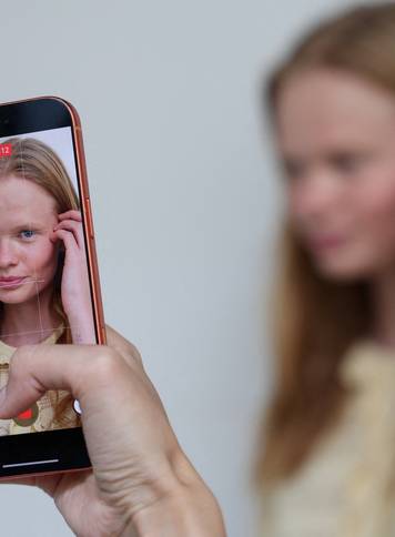 Russian model Anastasia Kostromitina, who goes viral with striking likeness to Norway's Erling Haaland, poses in Moscow