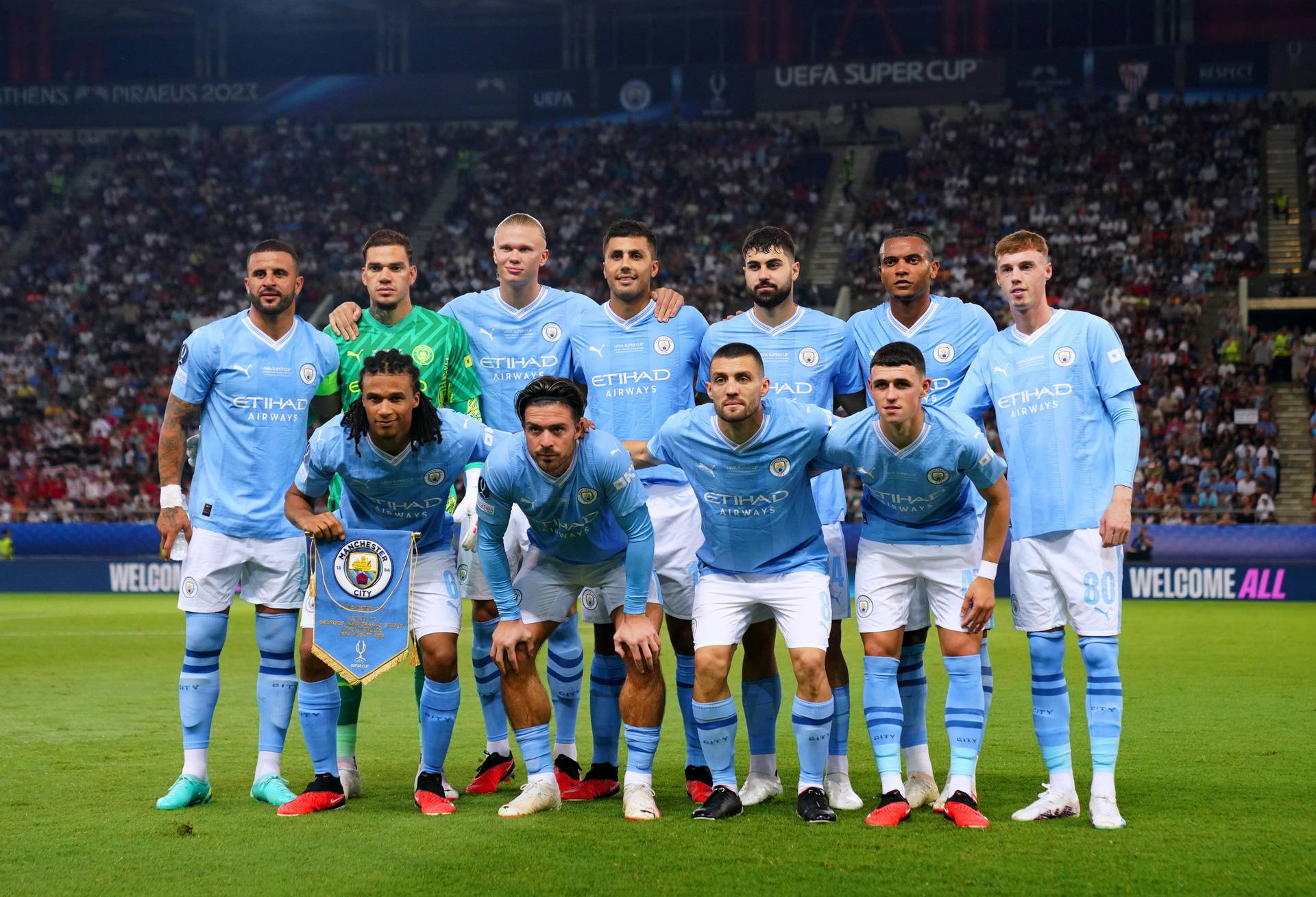 Manchester City v Sevilla - UEFA Super Cup - Georgios Karaiskakis Stadium