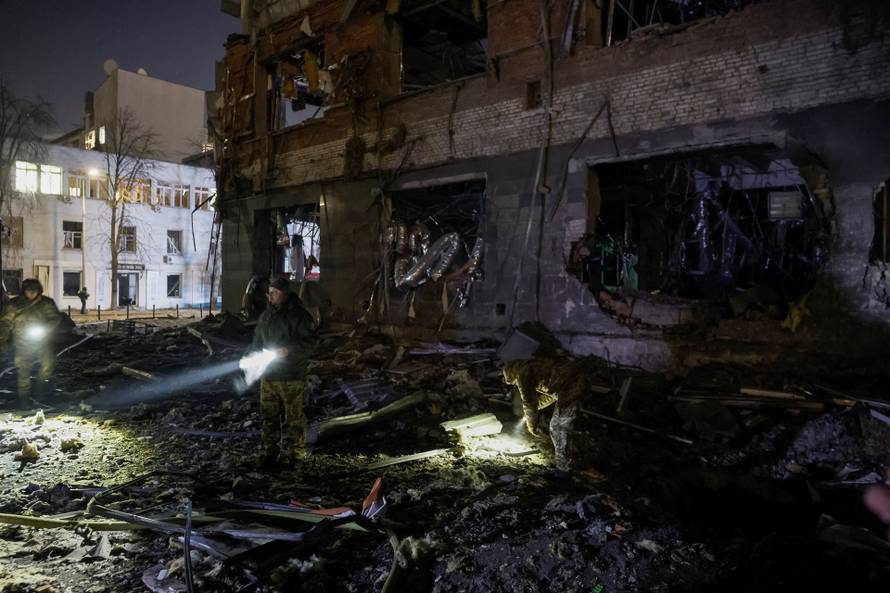 Aftermath of a Russian missile attack in Kyiv