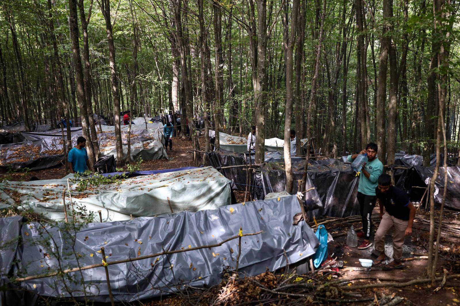 Migranti formirali novi kamp u šumama iznad Mirala u Velikoj Kladuši