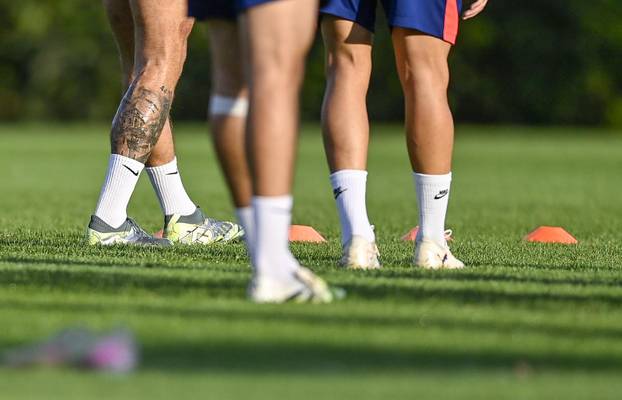 Zagreb: Trening nogometaša hrvatske nogometne reprezetacije