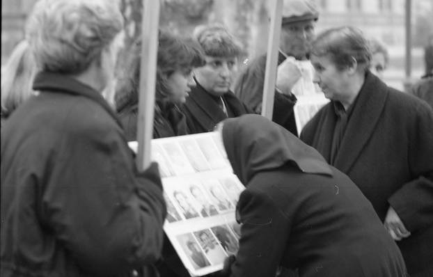 Prosvjed u Zagrebu za sve nastale u Vukovaru, 13.11.1995.