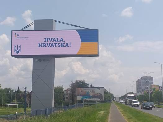 Hvala, hrvatski priateli: Diljem gradova osvanule su poruke Ukrajine za Dan državnosti
