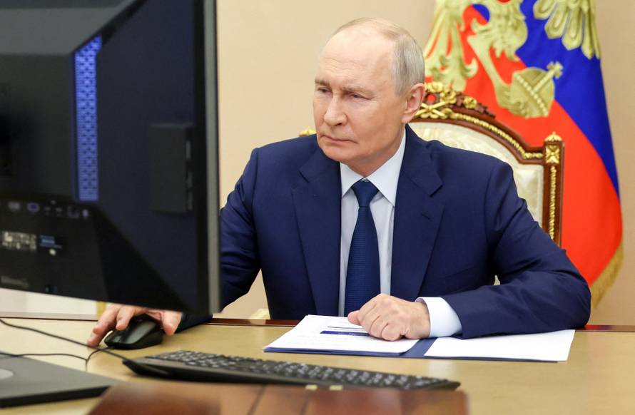 Russian President Putin votes online in the parliamentary election in Moscow