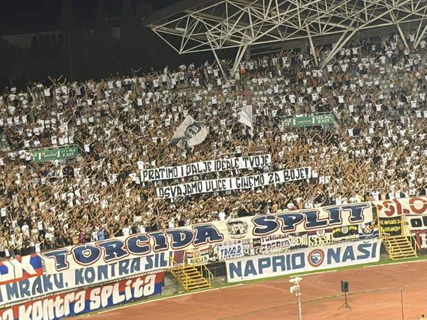 FOTO Torcida izviždala Garciju i digla poruku za ubijenog člana. Pogledajte atmosferu s Poljuda
