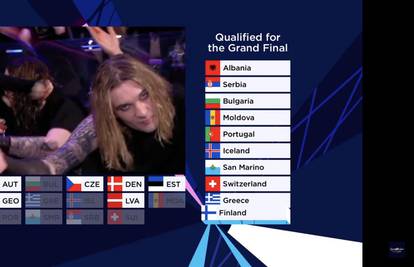 Završila je i druga polufinalna večer Eurosonga, ovo je svih 10 zemalja koje su prošle dalje...