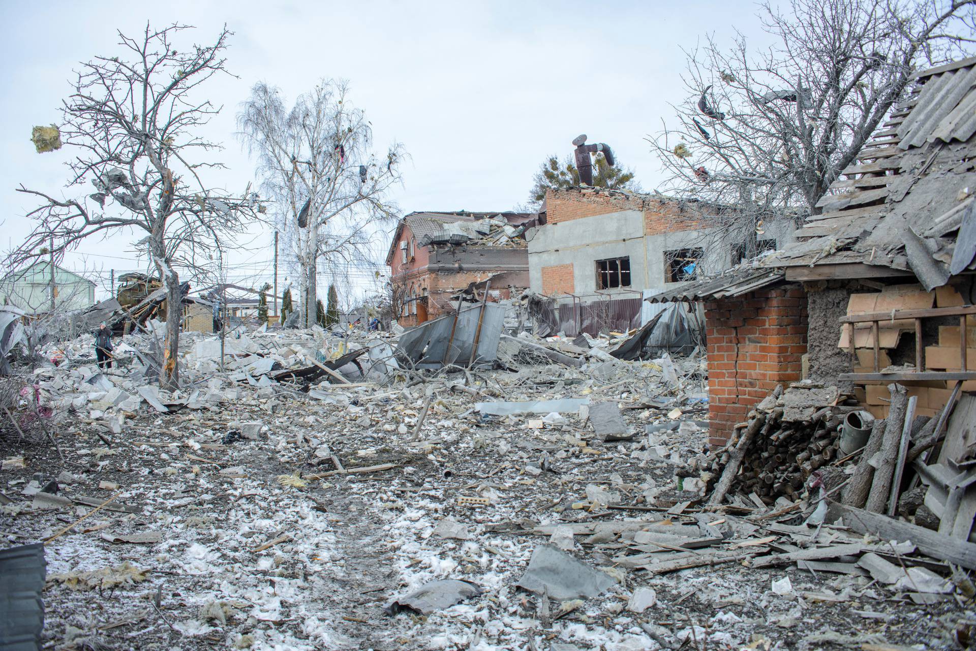 Aftermath of shelling in Sumy