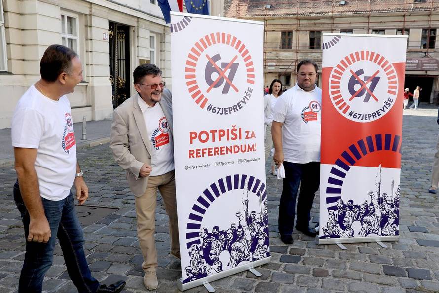 Zagreb: Sindikati odrÅ¾ali konferenciju na temu referenduma "67 je previÅ¡e"