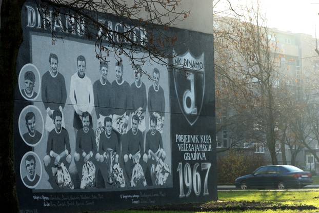 Zagreb: Grafit Dinamove postave iz 1967. godine na zgradi na Peš?enici
