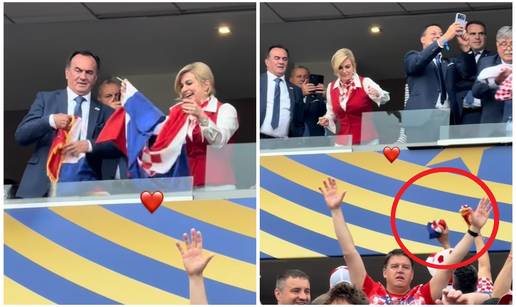 DETALJI IZ LO&Zcaron;E Razdraganoj Kolindi svi bacali zastave, a ona im 'udarala' autograme na njih