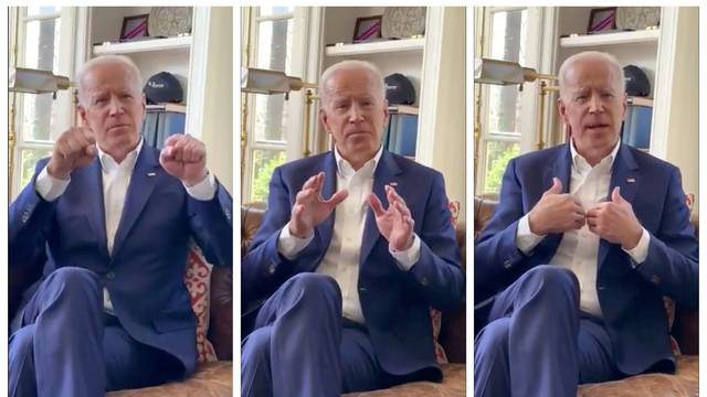 Former U.S. Vice President Joe Biden appears in a video in which he pledges to be "more mindful about respecting personal space in the future