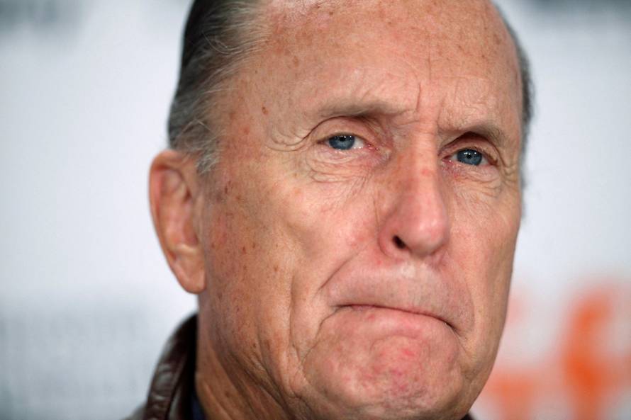 FILE PHOTO: Actor Duvall looks on at a news conference during the 34th Toronto International Film Festival