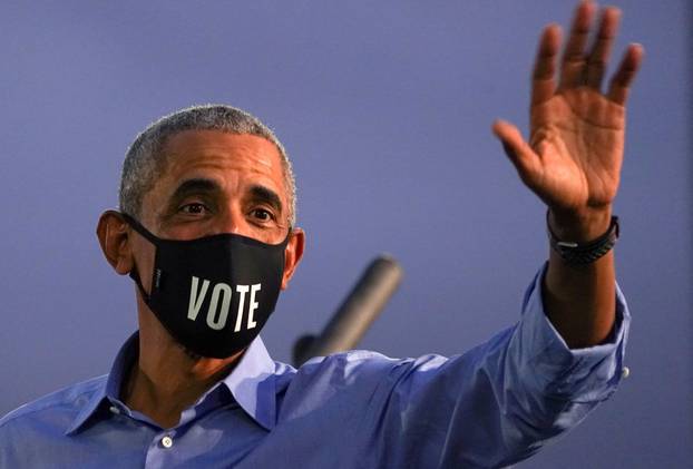 Former President Barack Obama campaigns for Joe Biden in Philadelphia, Pennsylvania