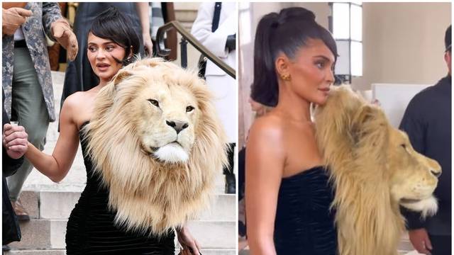 Kylie Jenner ukrala svu pažnju s ogromnom glavom lava posred prsa na Tjednu mode u Parizu