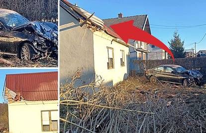 Nesvakidašnji prizor u blizini Čakovca: Pijan u BMW-u sletio s ceste i udario u - krov kuće!