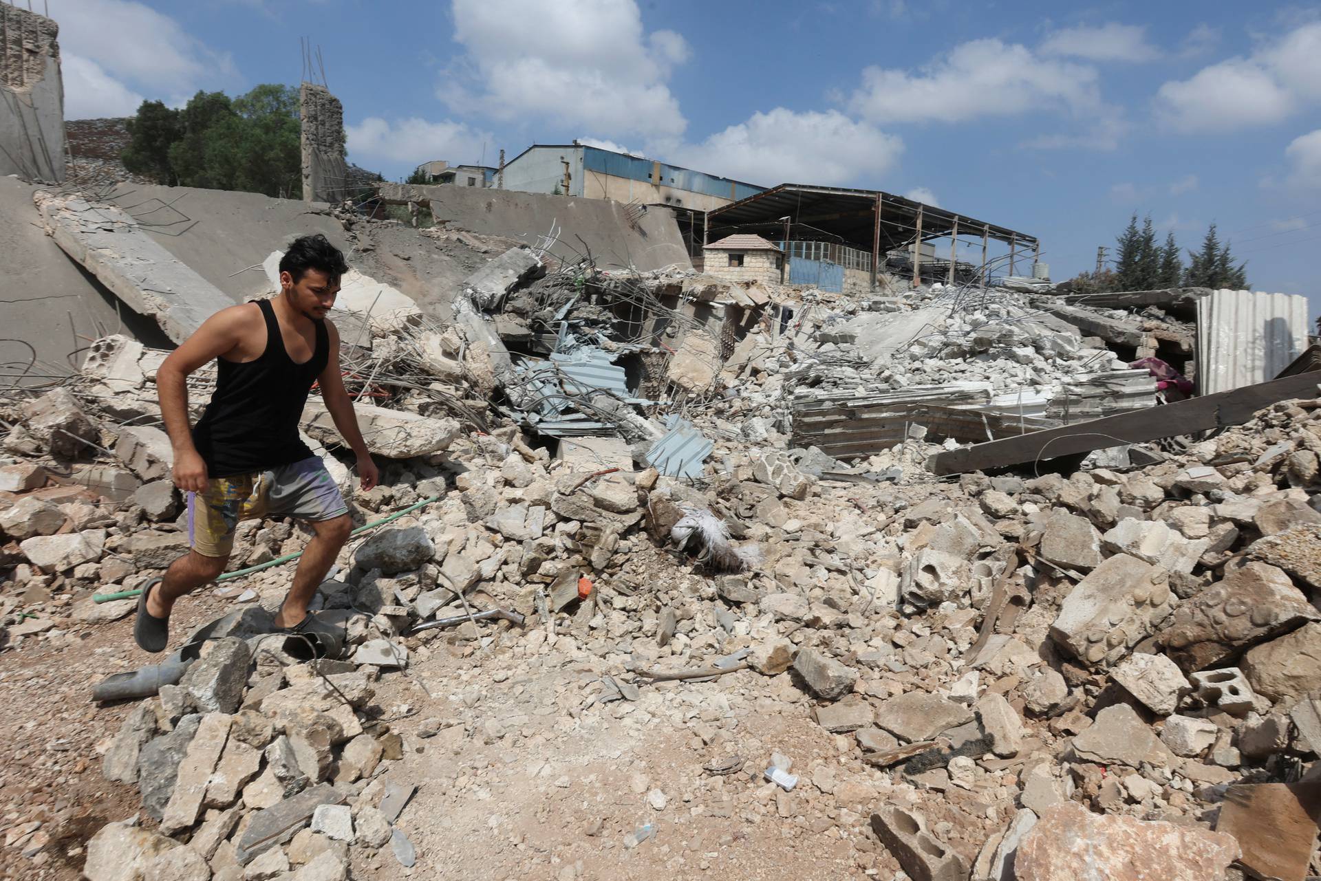 Aftermath of Israeli strike in al-Kfour, southern Lebanon according to state media