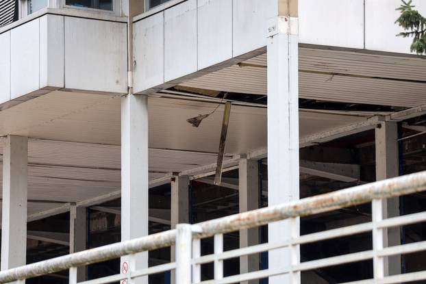 Zagreb: Dom sportova koji se obnavlja oštećen u snažnom nevremenu