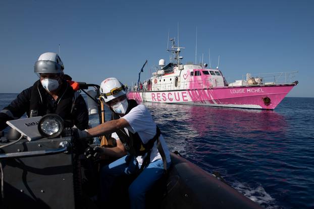 Banksy funds migrants rescue vessel operational in Mediterranean