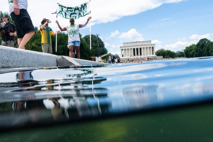 Renovations on the Lincoln Memorial Reflecting Pool
