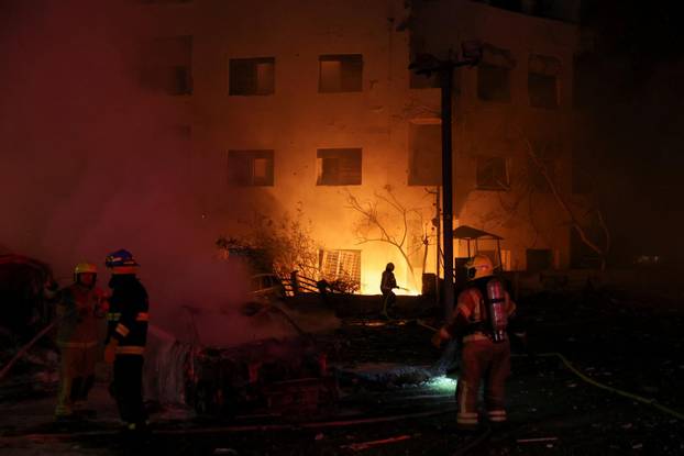 Aftermath of missile attack from Iran on Israel