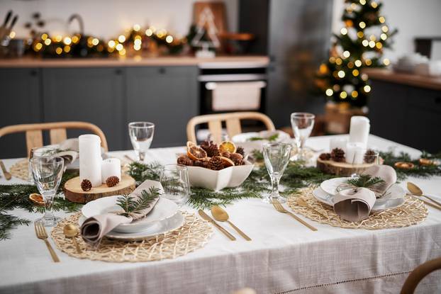 Christmas decoration at the table