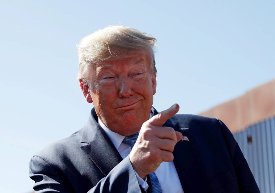 U.S. President Trump visits a section of the U.S.-Mexico border wall in Otay Mesa