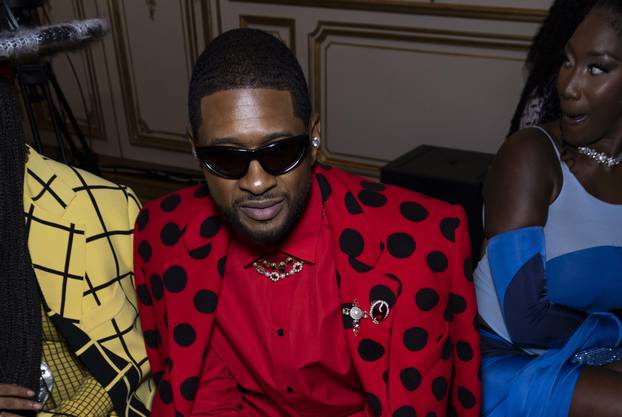 USHER attends MARNI Spring/Summer 2024 Runway during Paris Fashion Week on September 2023 - Paris; France 27/09/2023