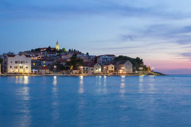 Primosten Old Town evening view, Croatia