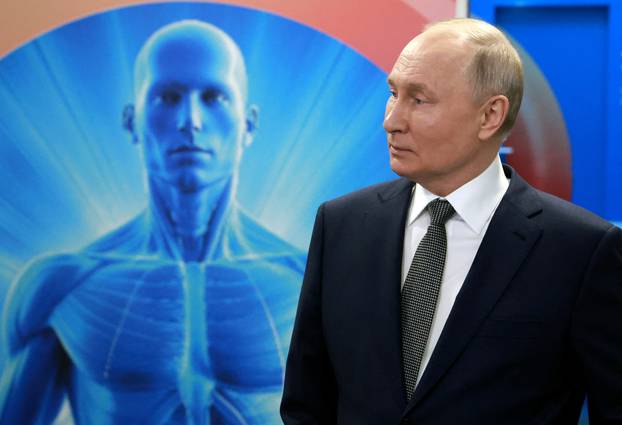 Russia's President Putin visits a clinical centre in Moscow