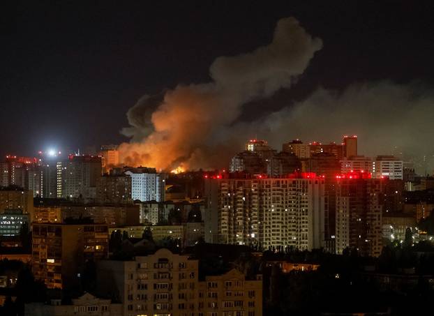 Russian missile strike in Kyiv