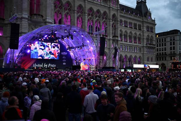 Eurovision Song Contest (ESC) fans attend a public viewing, in Vienna