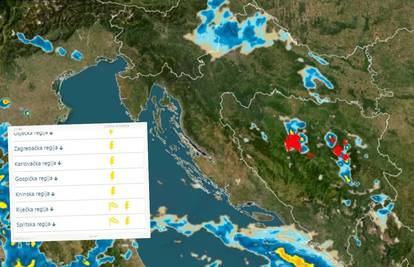 Pratite kako veliko nevrijeme stiže u Hrvatsku: Za cijelu državu na snazi je meteoalarm