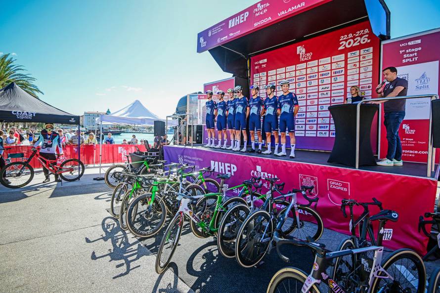 Split: Start biciklističke utrke CRO Race na splitskoj rivi
