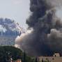 Smoke billows following Israeli strikes in southern Lebanon, as seen from Nabatieh
