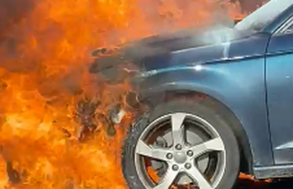 VIDEO Izgorio auto kod Lučkog