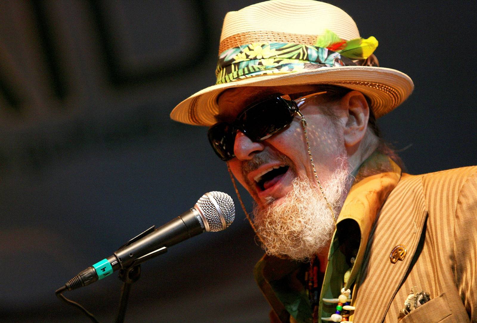 FILE PHOTO: Dr. John sings with The Voice of the Wetlands Allstars during the Gulf Aid benefit concert at Mardi Gras World in New Orleans