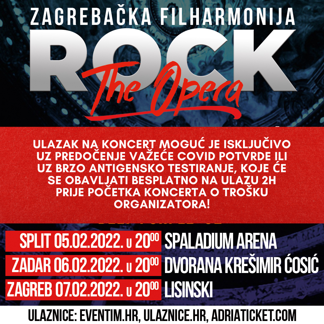 Najpoznatiji rock hitovi uz pratnju filharmonije ponovno u Hrvatskoj unatoč koroni!