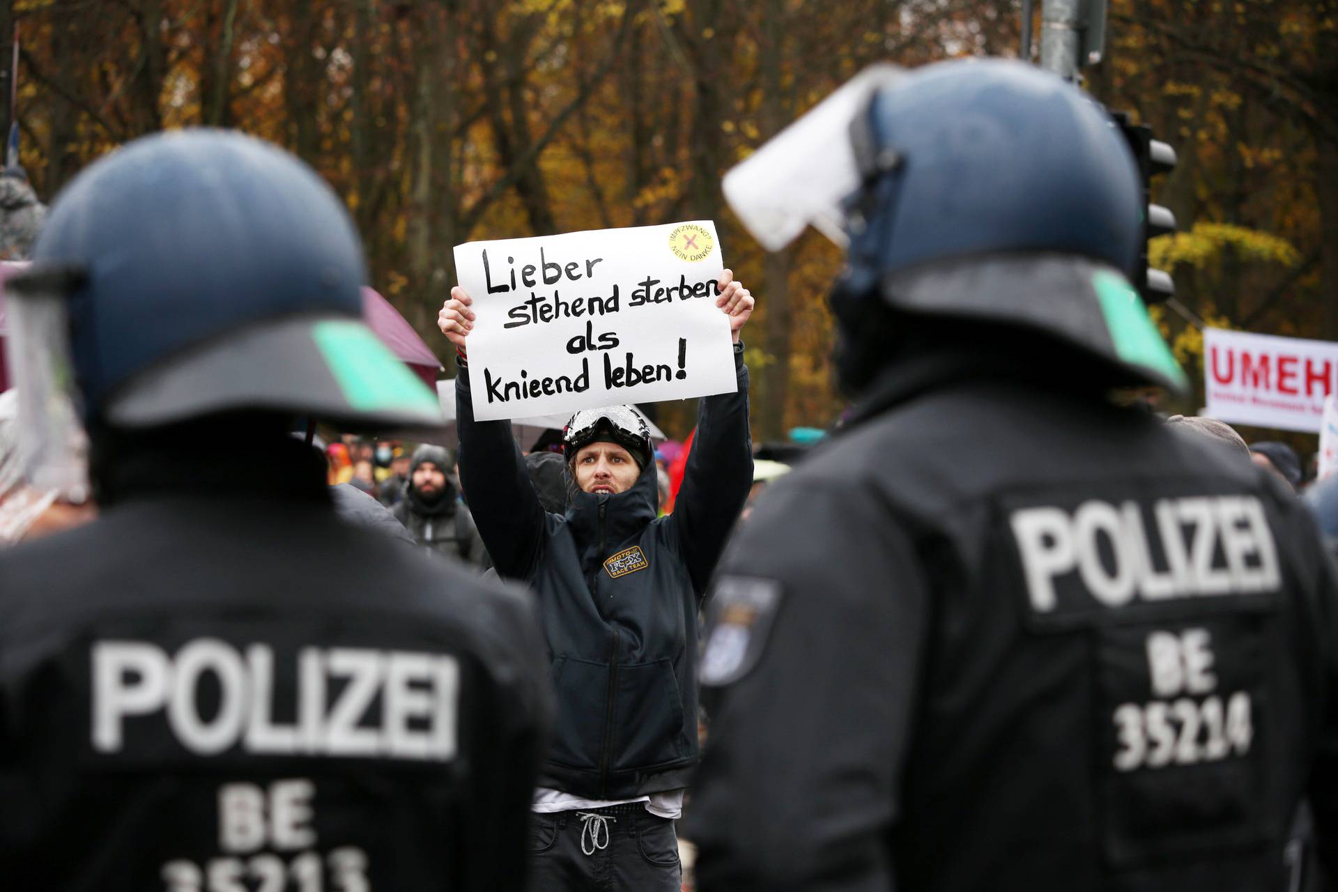 Protest against the government's coronavirus disease (COVID-19) restrictions in Berlin