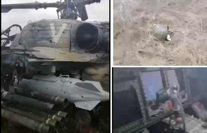 VIDEO Ukrajinci objavili snimku srušenog ruskog helikoptera, u polju su našli odbačenu kacigu