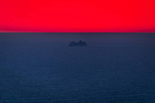 Vela Luka: Pogled sa Brda Hum na zalazak sunca iznad Jadranskog Mora