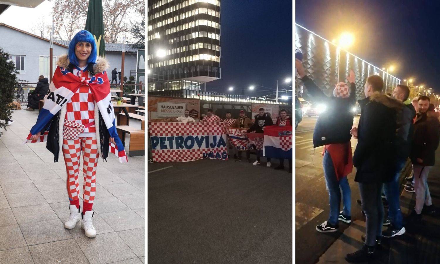 Hrvatski navijači okupirali su Graz na oproštaju, Srba nigdje