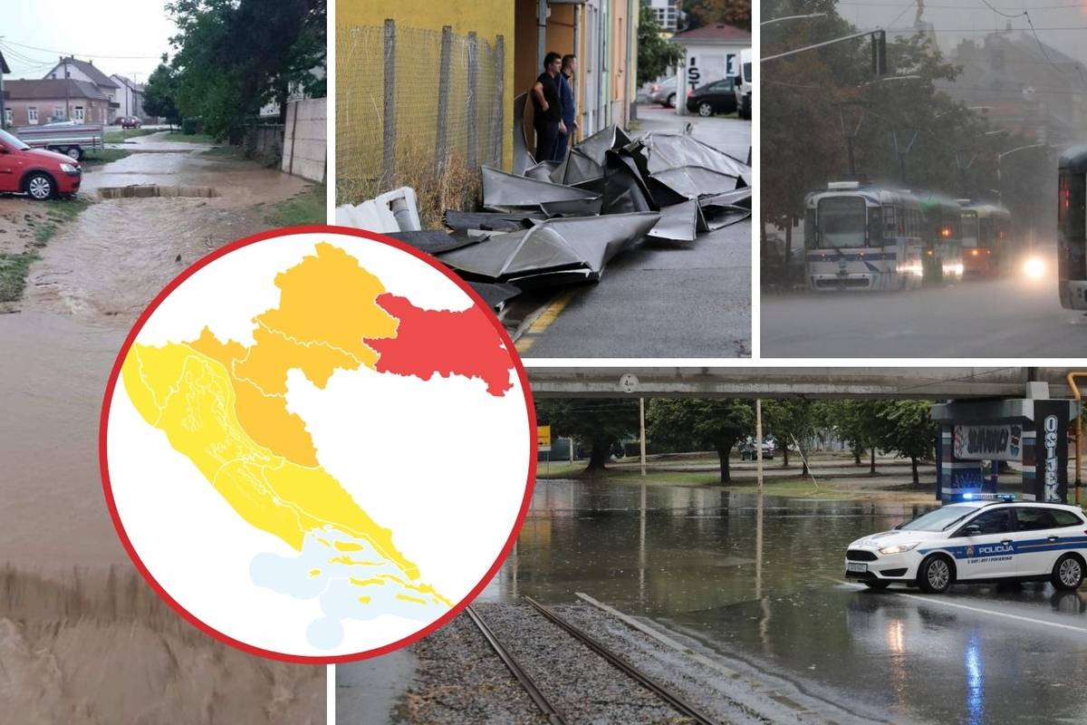 U Osijeku je napadalo 90 litara kiše po četvornome metru: Za nedjelju su izdali crveni alarm