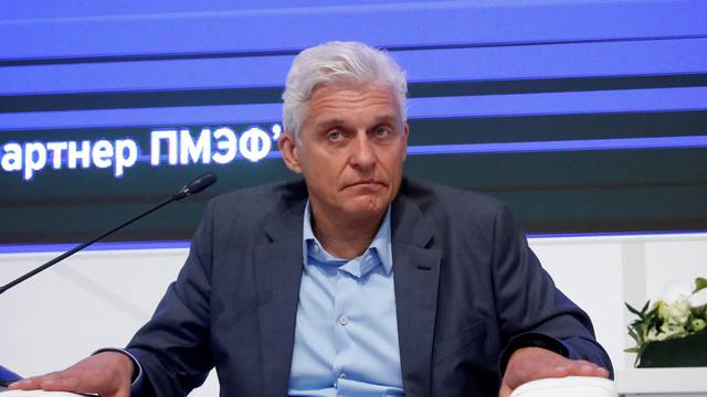 FILE PHOTO: Tinkoff Bank Board Chairman attends the St. Petersburg International Economic Forum